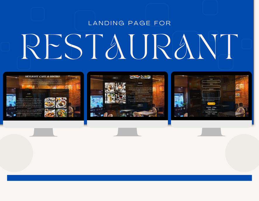3.Restaurant landing page with form
