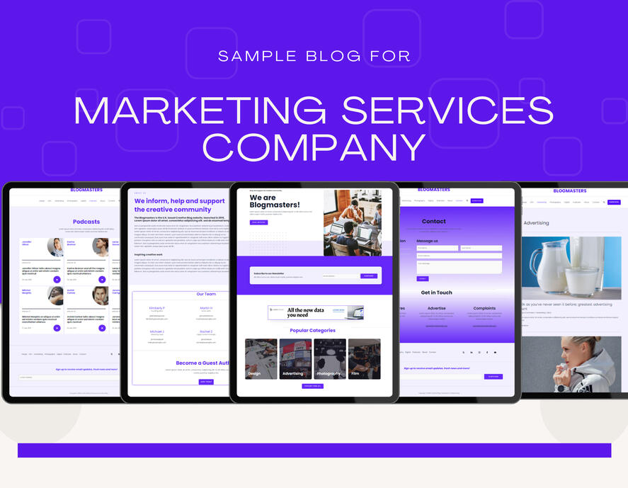 7.Blog website for advertising services