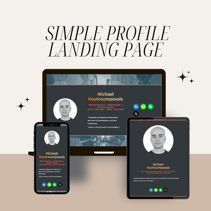 1.Minimal profile landing page