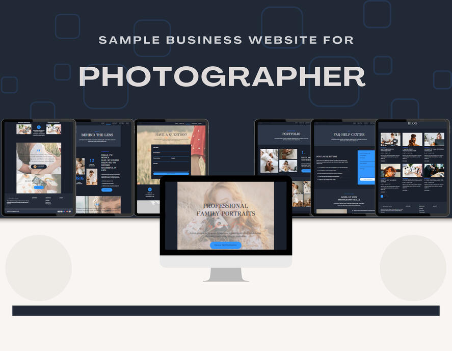 11.Business website for photographer