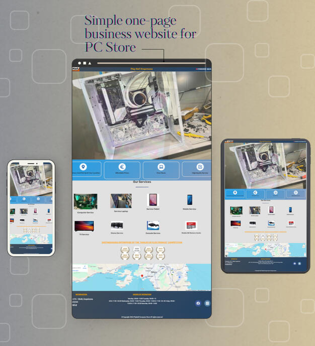 5.Business website for PC Store