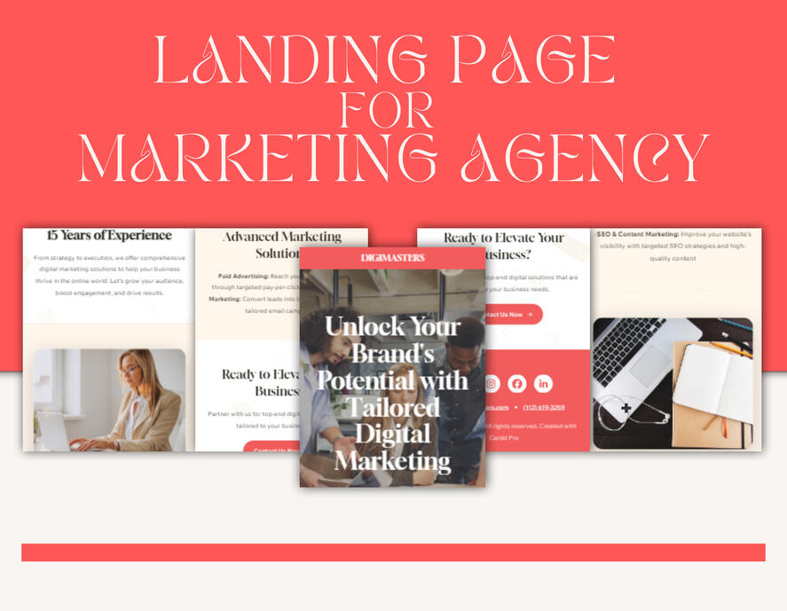 4.Marketing agency landing page